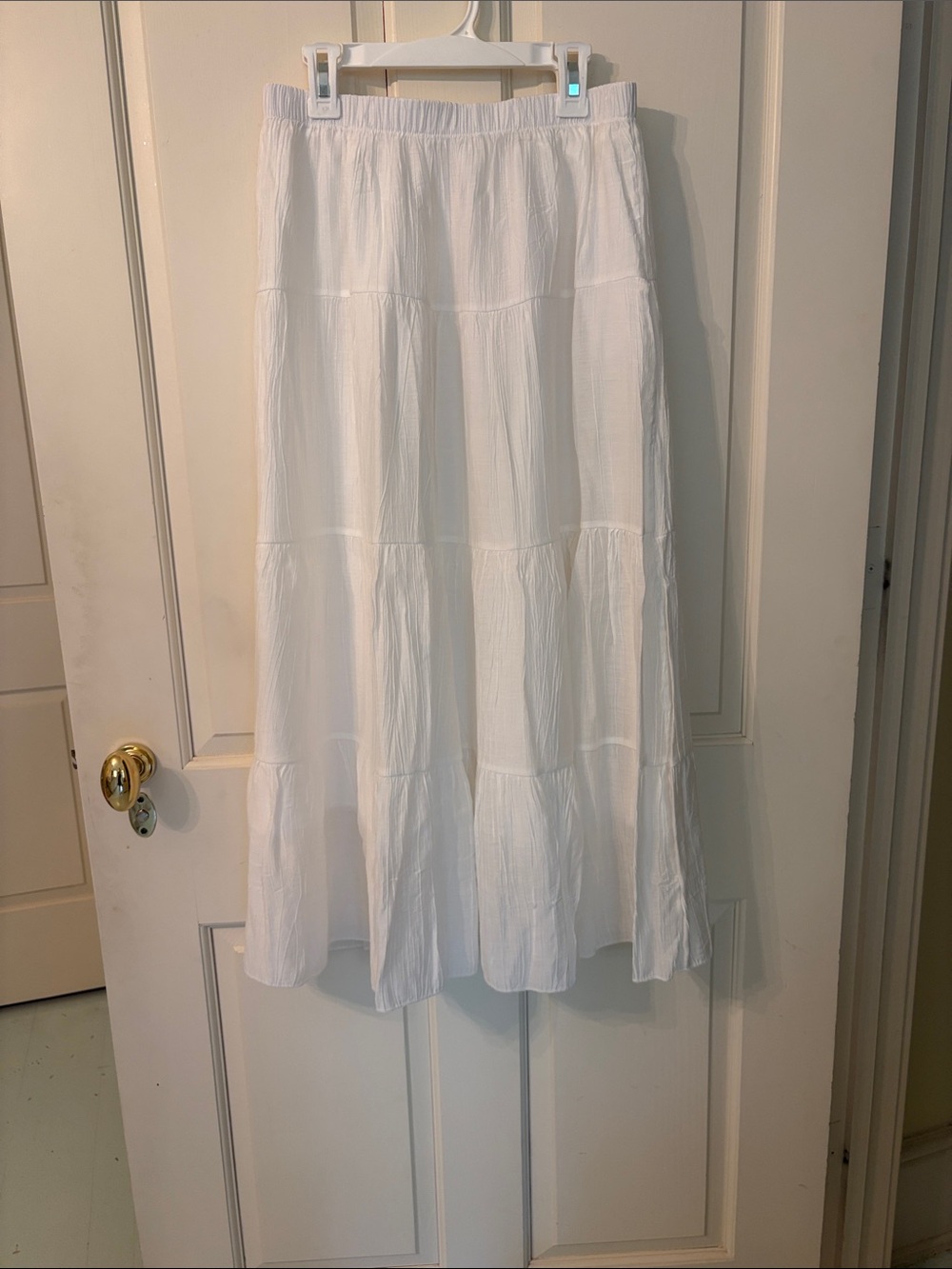 White Tiered Maxi Skirt - Picture 3 of 5